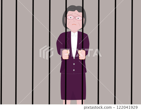 一名被關進監獄的女商人。 122041929