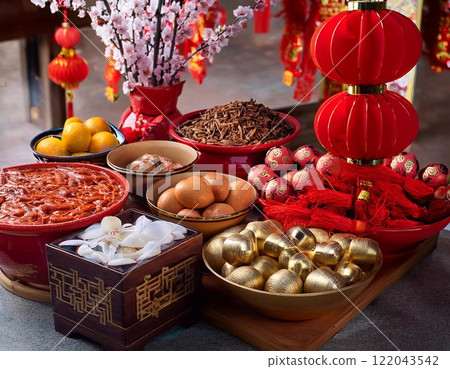 Offerings during Chinese New Year Offerings during Chinese New Year 122043542