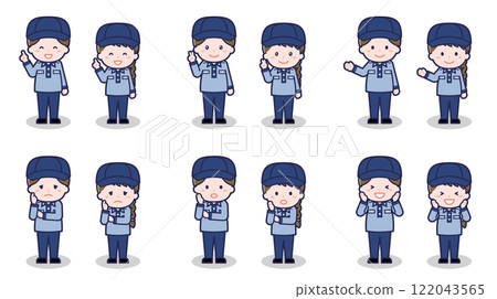 Male and female postal workers 03 122043565