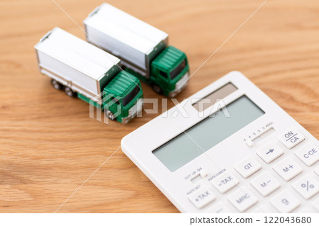 Truck and calculator Truck and calculator 122043680