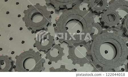 The Metal Gear for engine or Background concept 3d rendering. The Metal Gear for engine or Background concept 3d rendering. 122044018