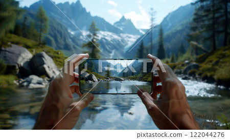 Beauty of nature unfolds as it's captured through the lens of a smartphone Beauty of nature unfolds as it's captured through the lens of a smartphone 122044276