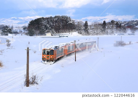 [Tsugaru Railway] Tsugaru 21 Series + Ohafu 33 Series + Oha 46 Series ~ Stove Train ~ (Tsugaru Railway Line: Fukagota ~ Osawauchi) 122044616