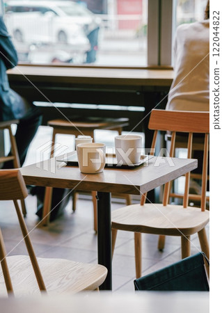 Mug on a table in a cafe 122044822