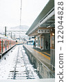 Winter tracks, trains and snowy scenery 122044828