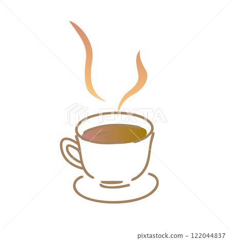 一杯香氣撲鼻的綠茶:插畫素材 一杯香氣撲鼻的綠茶:插畫素材 122044837