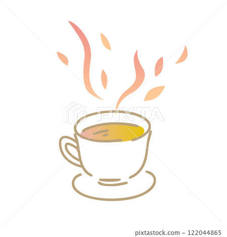一杯茶,香氣撲鼻:插畫素材 一杯茶,香氣撲鼻:插畫素材 122044865