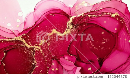 Luxurious watercolor-style background illustration Alcohol ink art Flyer, web, video background material 16:9 size Luxurious watercolor-style background illustration Alcohol ink art Flyer, web, video background material 16:9 size 122044878
