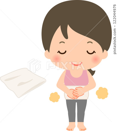 女人戴著肚兜來暖胃 女人戴著肚兜來暖胃 122044976