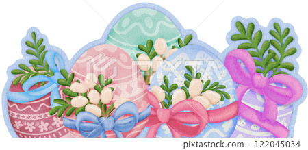 Easter Coloring Egg Illustration 122045034