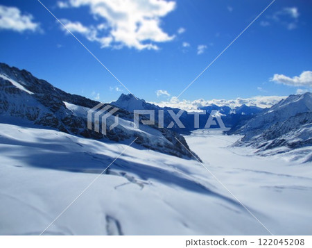 Switzerland Aletsch Glacier diorama style Switzerland Aletsch Glacier diorama style 122045208