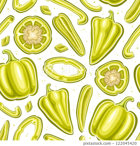 Vector White Pepper Seamless Pattern 122045420