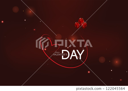 A Festive Valentine's Day Beautiful Design 122045564