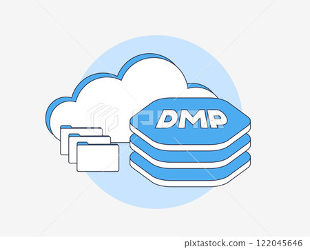 Data management platform illustration with cloud storage and user data icons. Highlights data organization, audience targeting, analytics, digital marketing and big data solutions vector illustration Data management platform illustration with cloud storage and user data icons. Highlights data organization, audience targeting, analytics, digital marketing and big data solutions vector illustration 122045646