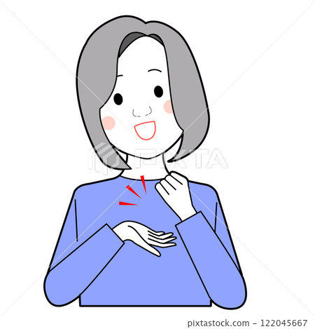 A woman clapping her hands in joy A woman clapping her hands in joy 122045667