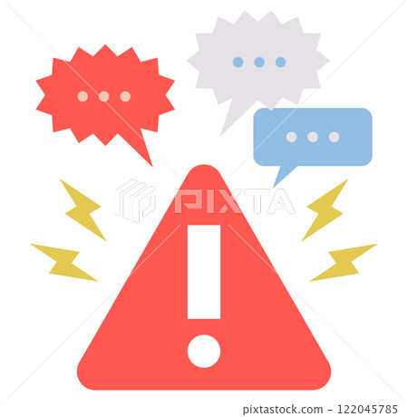 Warning icon illustration 122045785