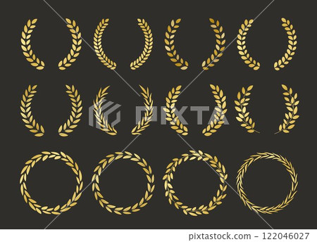 Laurel wreath frame Gold laurel frame Laurel wreath frame Gold laurel frame 122046027