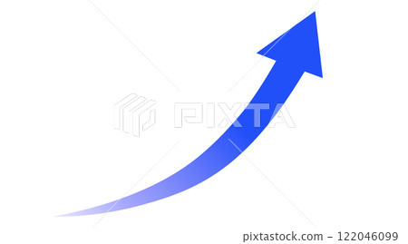 長上升箭頭藍色漸變 長上升箭頭藍色漸變 122046099