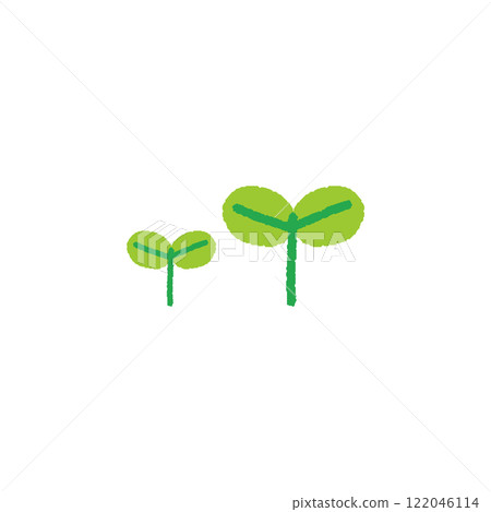 Simple and cute hand-drawn illustration of plant sprouts 122046114