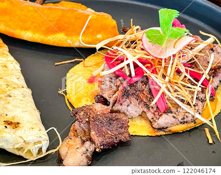 Mexican beef tacos 122046174