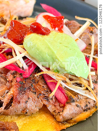 Mexican beef tacos 122046176