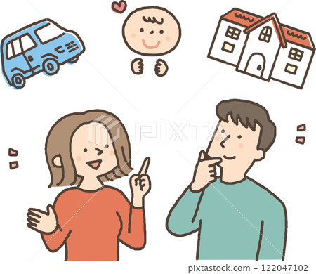 A young couple thinking about the future A young couple thinking about the future 122047102
