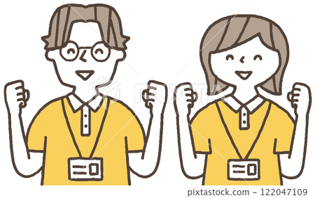 Caregiver doing a fist pump Monochrome Caregiver doing a fist pump Monochrome 122047109