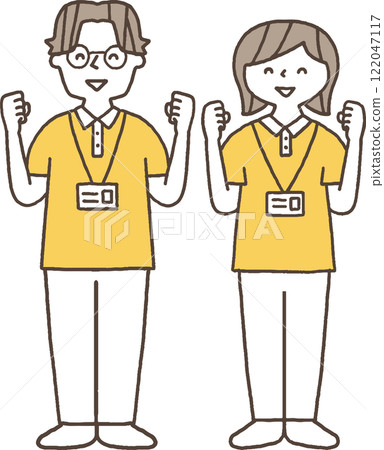 Caregiver doing a fist pump Monochrome Caregiver doing a fist pump Monochrome 122047117