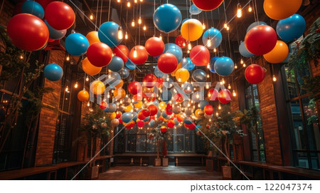 Happy birthday decor concept. 122047374