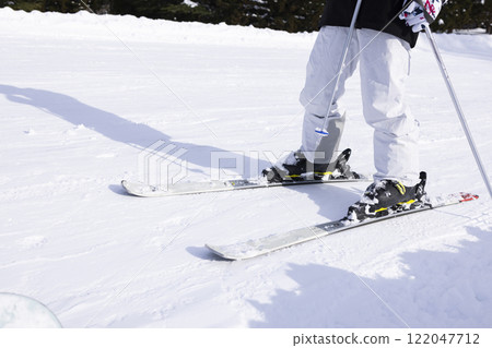 Children enjoying skiing Children enjoying skiing 122047712