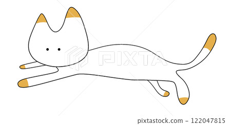 貓抓住插圖 122047815