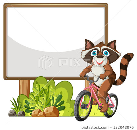 Raccoon Riding a Bicycle Adventure Raccoon Riding a Bicycle Adventure 122048076