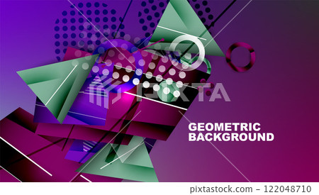 Creative triangles and circles composition 122048710