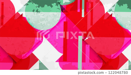 Grainy stain texture geometric abstract background with circles, squares and lines. Vector Illustration For Wallpaper, Banner, Background, Card, Book Illustration, landing page Grainy stain texture geometric abstract background with circles, squares and lines. Vector Illustration For Wallpaper, Banner, Background, Card, Book Illustration, landing page 122048780