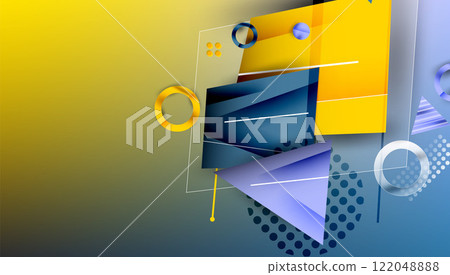Abstract background geometric design with colorful gradients Abstract background geometric design with colorful gradients 122048888