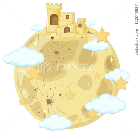 Castle on the Moon with Stars Castle on the Moon with Stars 122048927