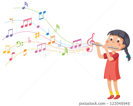 Joyful Melody with Colorful Notes Joyful Melody with Colorful Notes 122048948