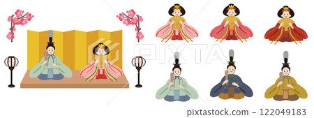 Hina dolls vector illustration set 122049183