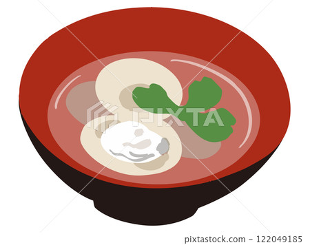 Vector illustration of clam soup 122049185
