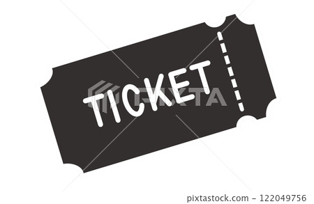 Simple ticket icon monochrome design 122049756
