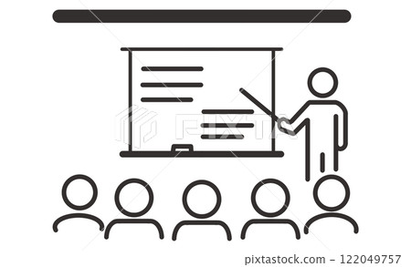 Simple icon design for presentations and meetings 122049757