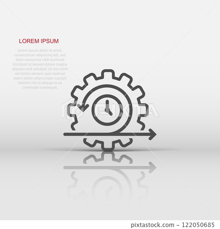 Agile icon in flat style. Flexible vector illustration on white isolated background. Arrow cycle business concept. 122050685