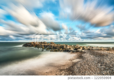 Long Exposure of beach in Denmark 122050904