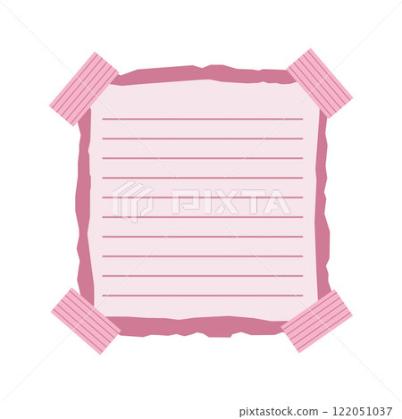 Simple Blank Pink Paper Sticky Note Memo Office Stationery with Tape Simple Blank Pink Paper Sticky Note Memo Office Stationery with Tape 122051037