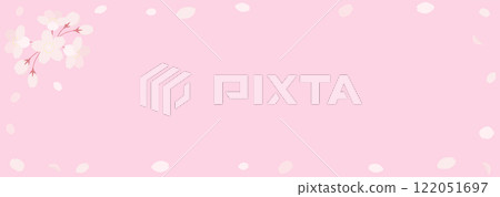 Cherry blossom banner background material horizontal Cherry blossom banner background material horizontal 122051697