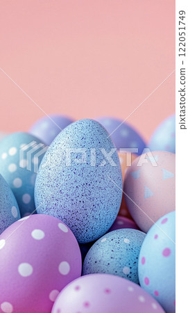 Colorful Easter egg background AI image Colorful Easter egg background AI image 122051749