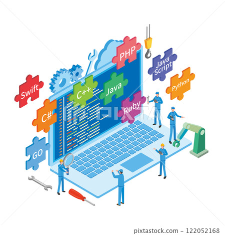Programming language illustration Programming language illustration 122052168