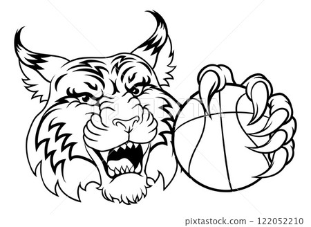 Wildcat Bobcat Basketball Animal Sport Team Mascot 122052210