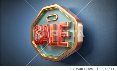 Sale text banner, 3d background Sale text banner, 3d background 122052243