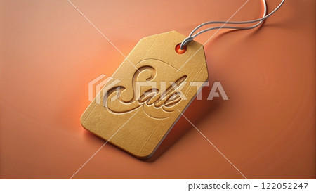 Sale text banner, 3d background 122052247